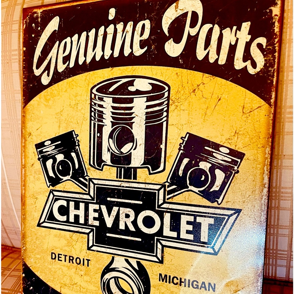 Genuine Auto Parts Chevrolet Tin Sign